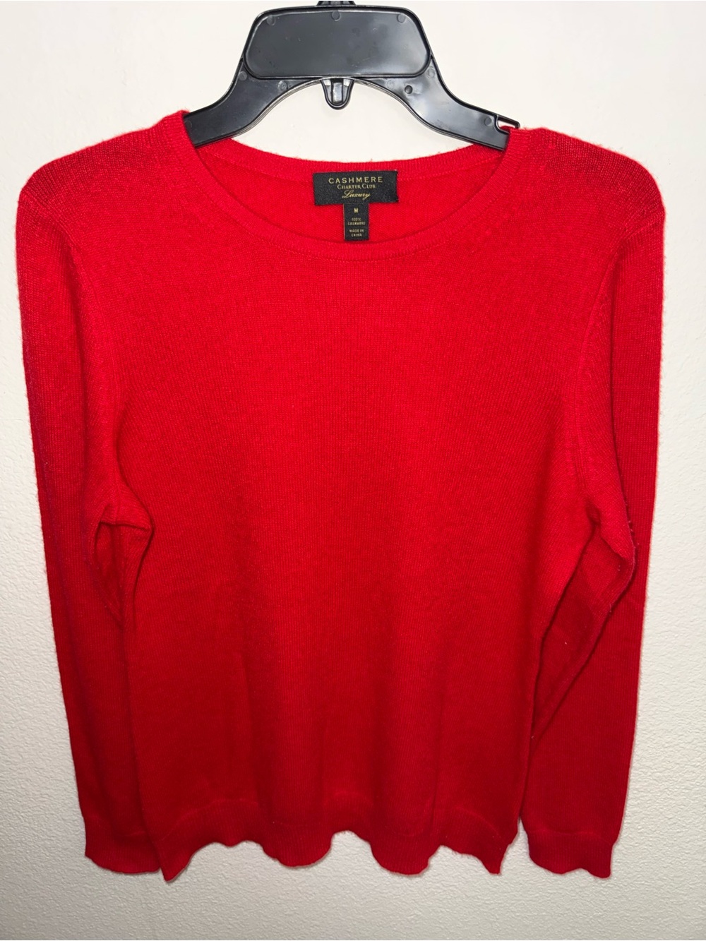 Charter Club Red Cashmere Sweater